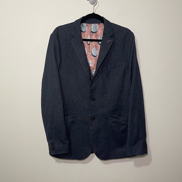 Ted Baker Men’s Navy lined business casual sport career blazer in size 4 (L) - Picture 1 of 10
